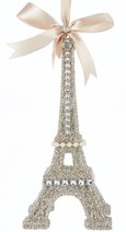 Glitter Glass Eiffel Tower Ornament